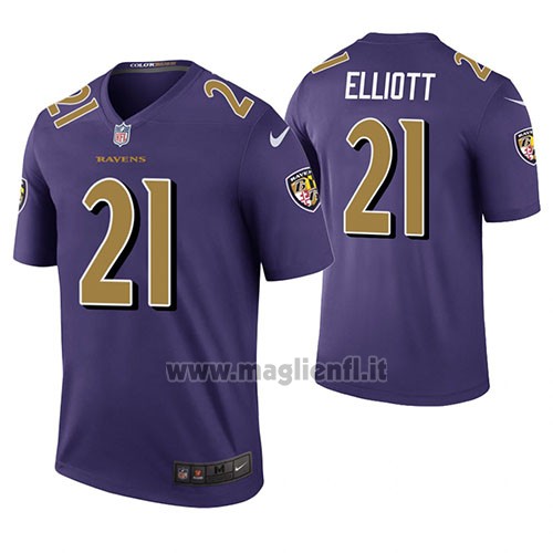 Maglia NFL Legend Baltimore Ravens Deshon Elliott Viola Color Rush